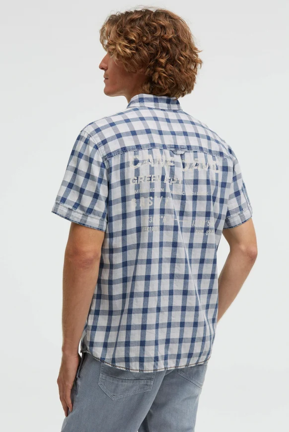 CAMP DAVID Karohemd mit Klappentaschen und Back-Print