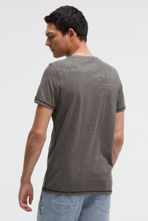CAMP DAVID T-Shirt mit Tapes und Rücken-Print