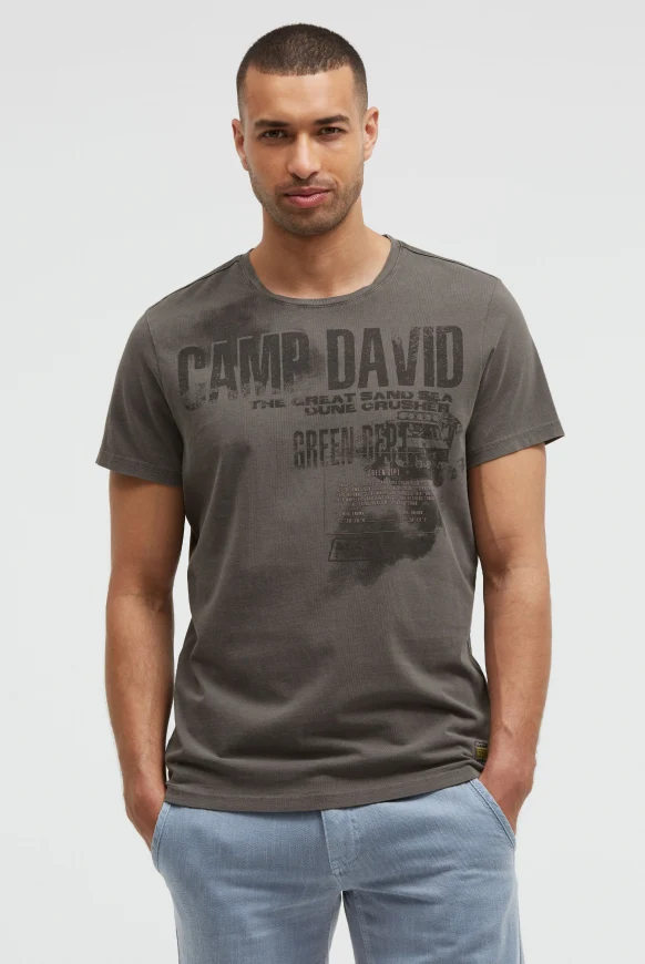 CAMP DAVID T-Shirt mit Photo- und Rubber-Print