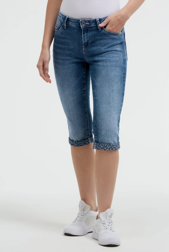 SOCCX Capri Jeans RO:MY Regular Fit