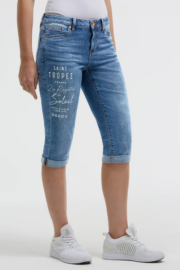 SOCCX Capri Jeans RO:MY Regular Fit