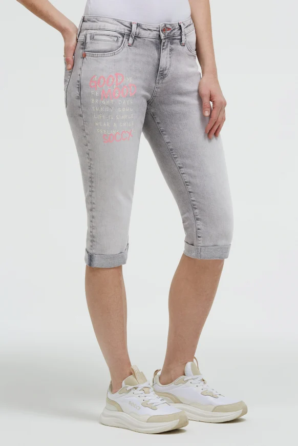 SOCCX Capri Jeans RO:MY Regular Fit