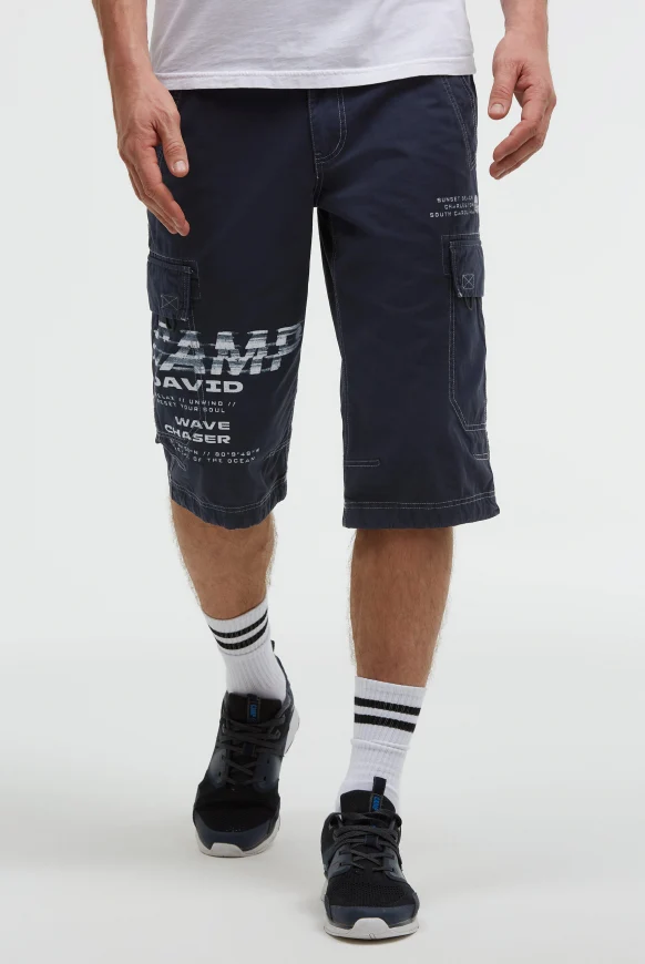 CAMP DAVID Skater Shorts mit Logo Prints
