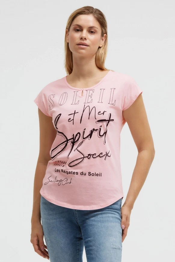SOCCX Ärmelloses Shirt mit Wording Print