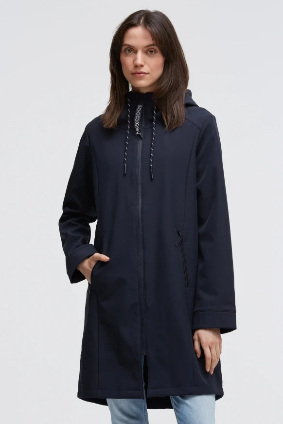 SOCCX Softshell-Parka mit Kapuze