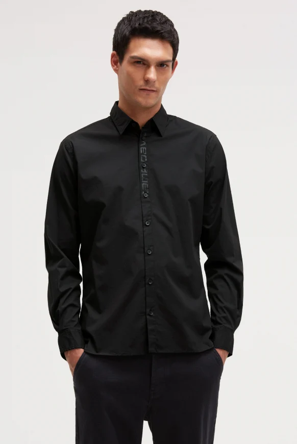 CAMP DAVID Langarmhemd mit Folienprints