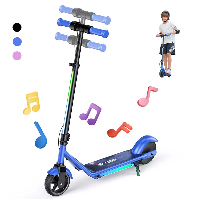 iScooter iK3Max Kinder E-Scooter 6″ mit LED & 3 Geschwindigkeiten - iK3Pro Blau