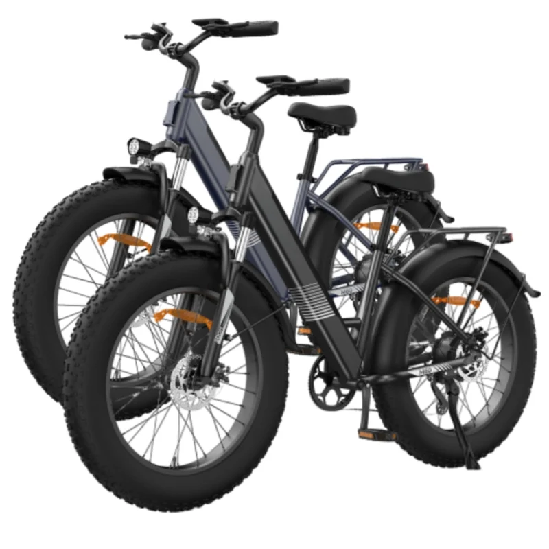 M60 Fat Tire Trekking E-Bike - M60 Tintenschwarz + Stahlblau
