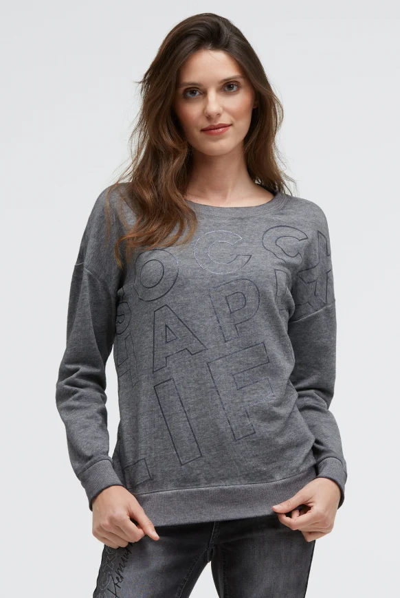 SOCCX Sweatshirt mit Glitter Artwork