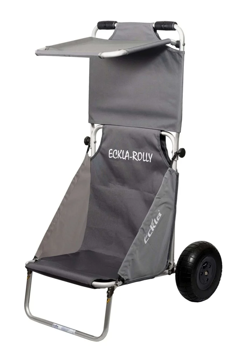 ECKLA Beach-Rolly® mit Sonnendach - Luftbereift, Grau