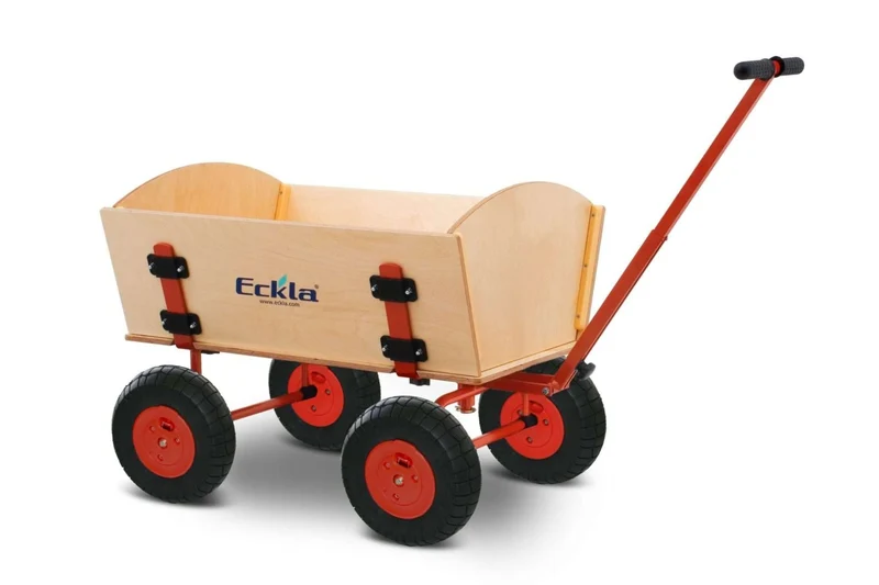ECKLATRAK®-EASY Bollerwagen - Holz, Luftbereift