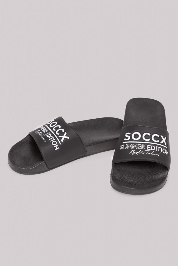 SOCCX Beach Slipper mit Logo Design