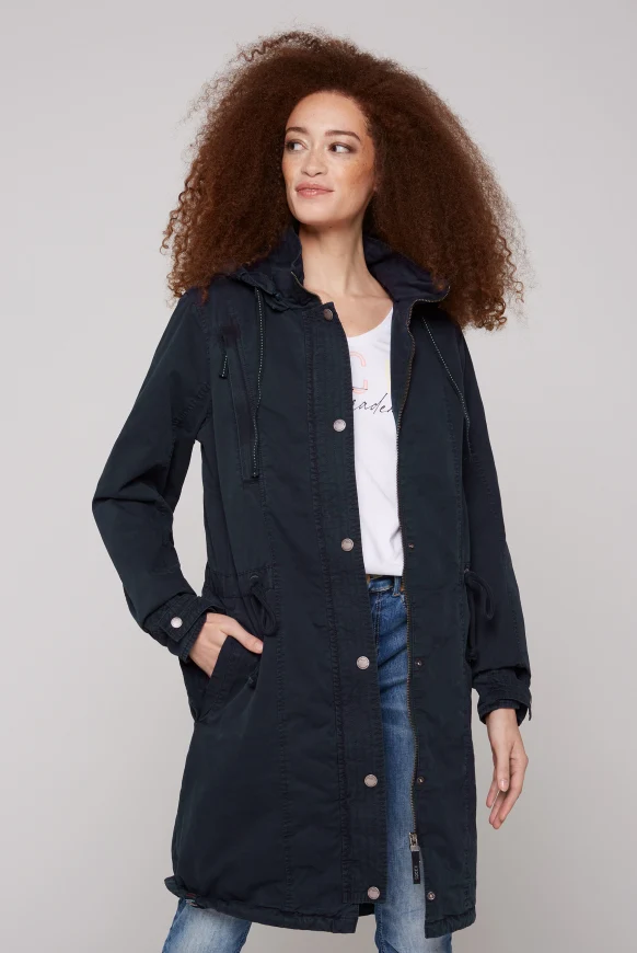 SOCCX Parka mit Kapuze und Rücken-Artwork