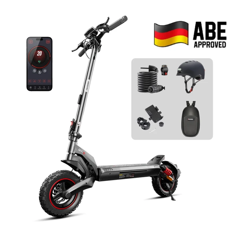 iScooter iX7 1200W Offroad E-Scooter mit Straßenzulassung - iX7 Premium Paket
