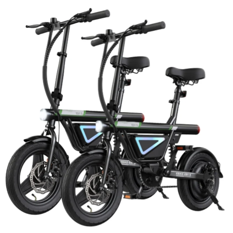 EB1S Klappbares City E-Bike mit App Steuerung - Schwarz – 2 Stück