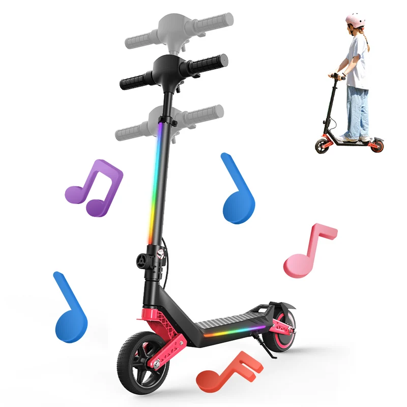 iScooter K6 Kinder E-Scooter mit Doppelfederung - Rot