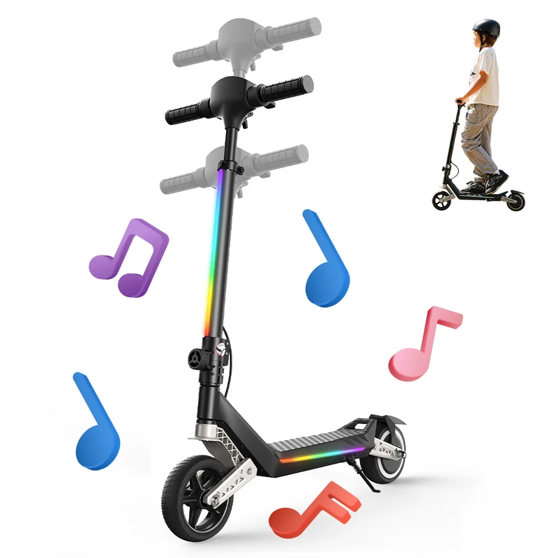 iScooter K6 Kinder E-Scooter mit Doppelfederung - Schwarz