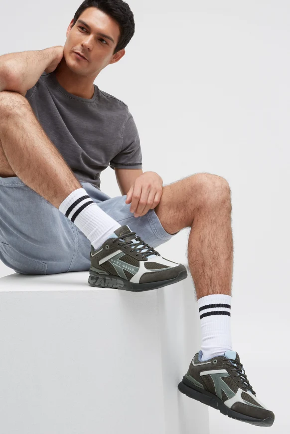 CAMP DAVID Urban Sneaker im Materialmix mit Logo-Sohle