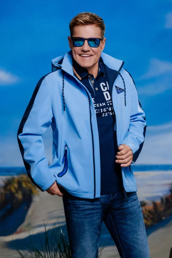 CAMP DAVID Softshelljacke mit abtrennbarer Logo-Kapuze