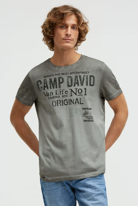 CAMP DAVID T-Shirt mit Logo Artwork