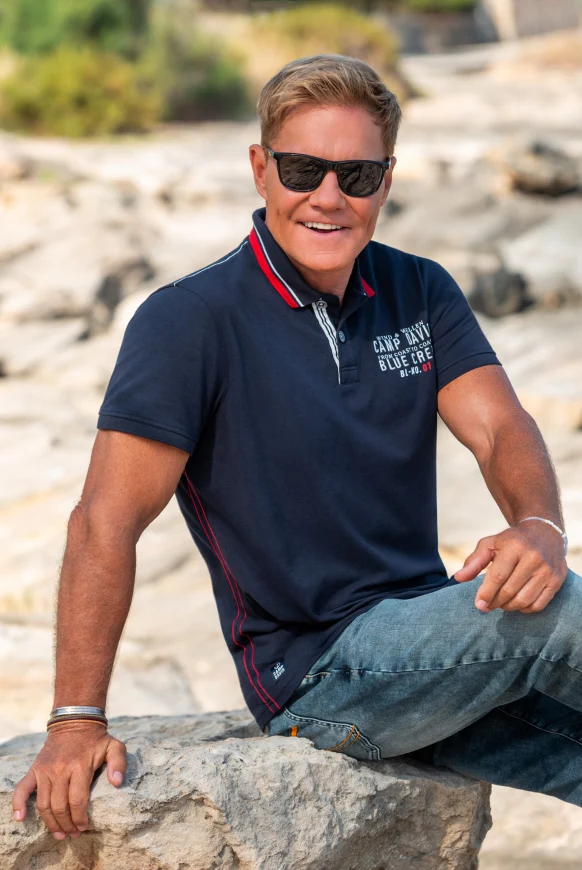CAMP DAVID Pikee-Polo mit Logo-Stickerei