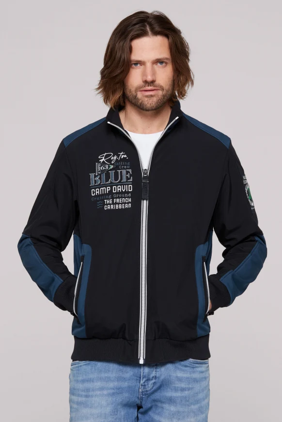 CAMP DAVID Softshelljacke mit Colour-Blocking