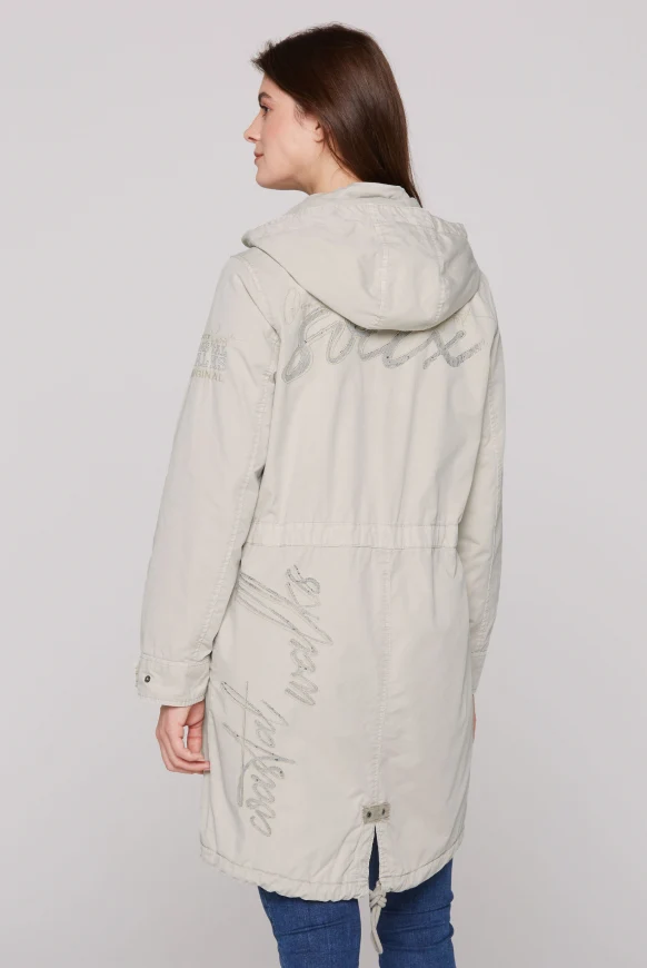 SOCCX Parka mit Kapuze und Rücken-Artwork
