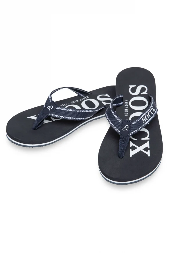 SOCCX Zehentrenner Beach Sandale mit Logo Design