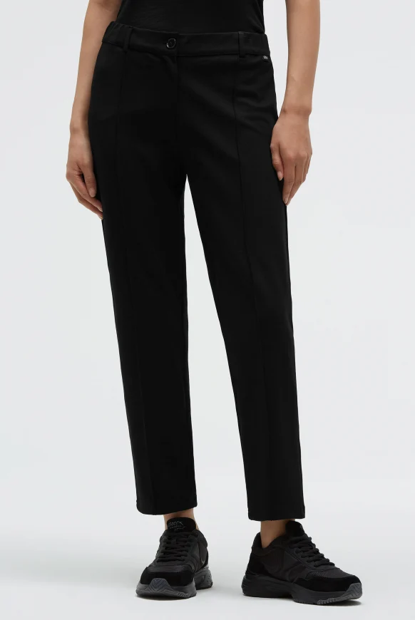 SOCCX Stoffhose aus Interlock mit Biesen