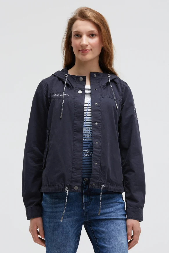 SOCCX Kurzjacke mit Kapuze und Kordelzug im Saum