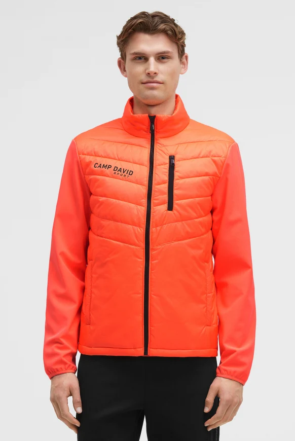 CAMP DAVID Softshelljacke im Materialmix mitRücken