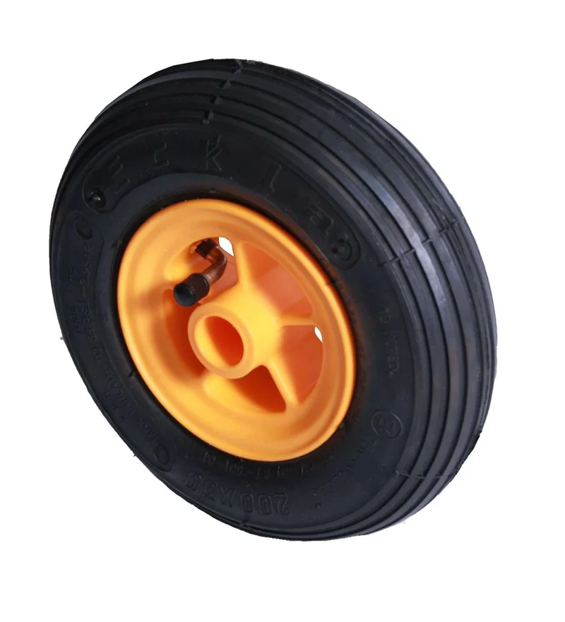 Eckla-Rad 200 mm. Nabenlänge: 60 mm - Luftrad gelb
