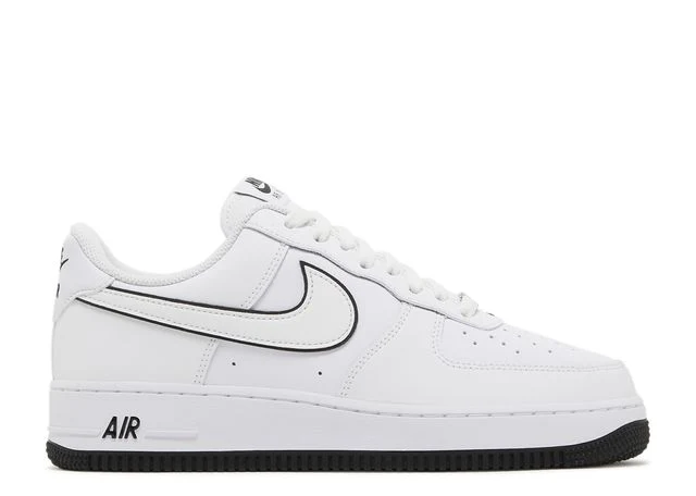 Nike Air Force 1 '07 Low White Black Outline Swoosh