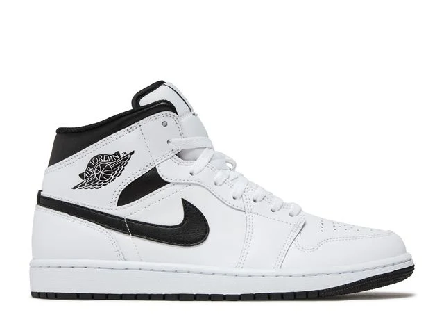 Air Jordan 1 Mid Weiß Schwarz