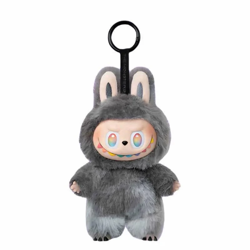 Münzbörsen & Schlüsselanhänger / Schlüsselanhänger Anime Figur Labubu Vinyl Anhänger Puppe Modell Spielzeug Niedlicher Monster Schlüsselanhänger Spielzeug Geburtstagsgeschenke schwarz