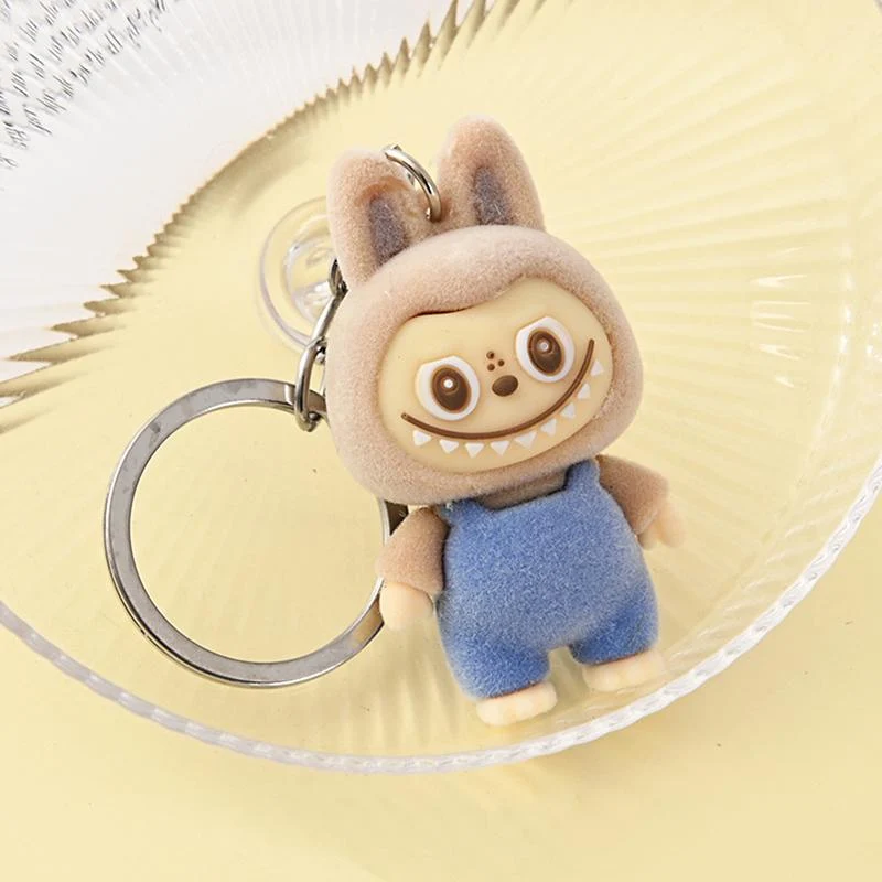 Beflockung Puppe süße Anhänger kreative Cartoon Schlüsselanhänger Handy Kette Tasche Anhänger Geschenke