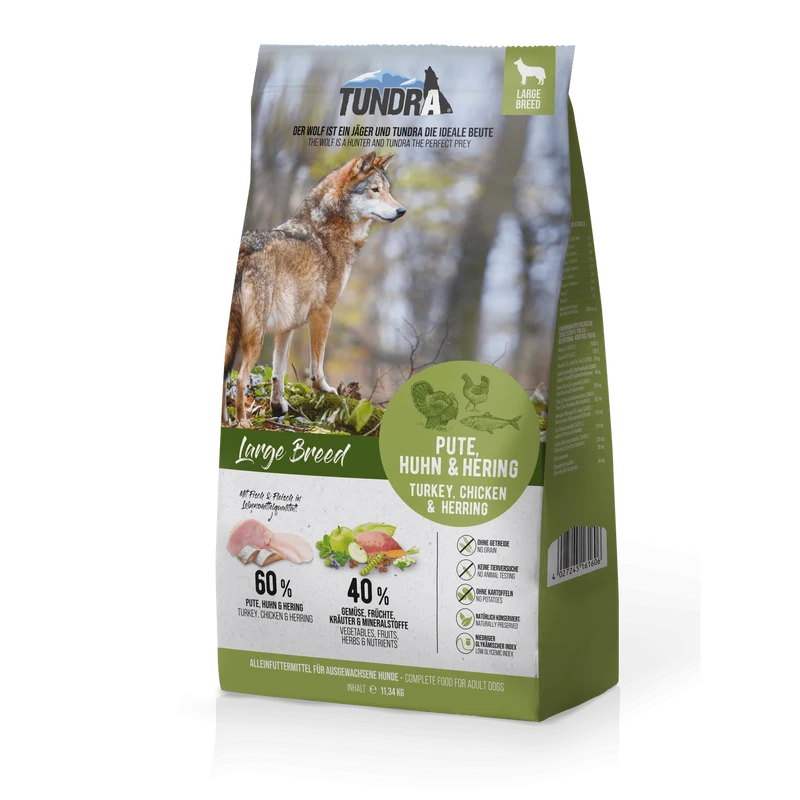 Tundra Dog Large Breed Pute Huhn & Hering
