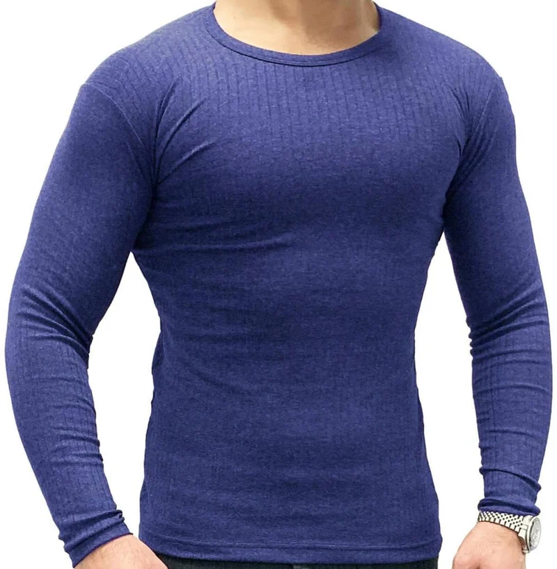 warmes langärmliges Thermo-Shirt für Herren in Blau Garcia Pescara