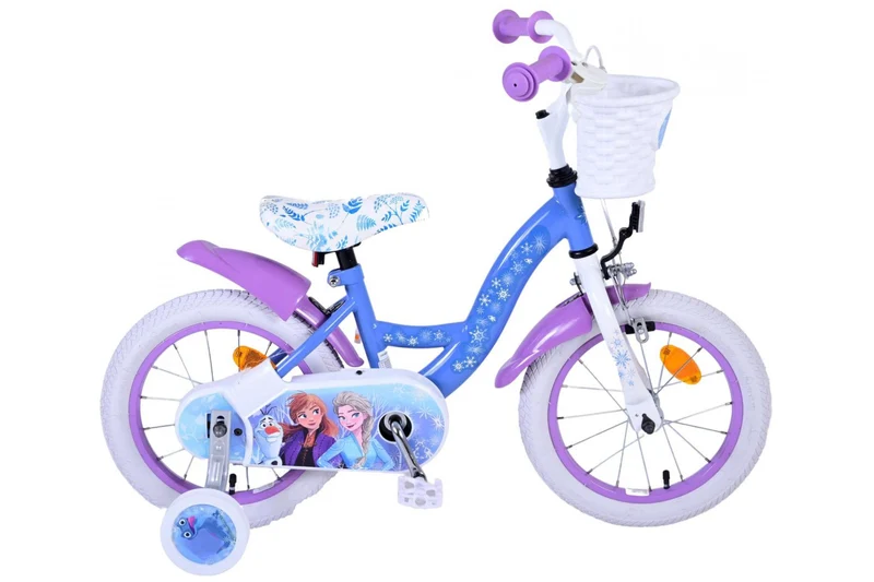 Volare Disney Frozen 2 Kinderfahrrad - Mädchen - 14 zoll- Blau / Lila